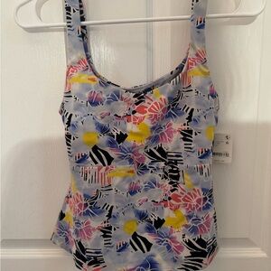 FP Movement by Free People Vibrant Floral athletic Tank Top - Blue, Pink, Yellow